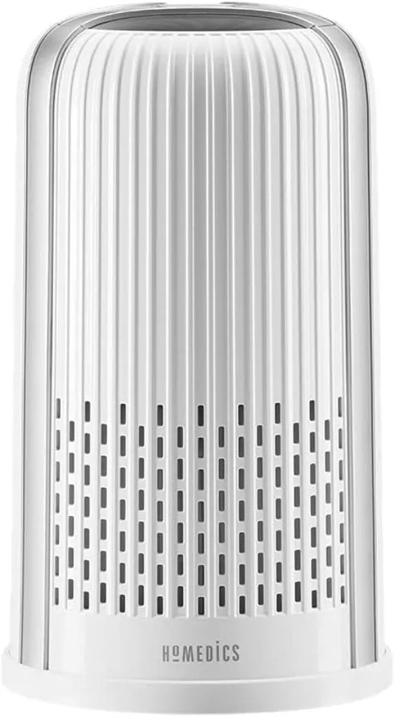HoMedics Purificateur d’air compact (HEPA + charbon) portable pour maison - anti-odeurs & antibactérien